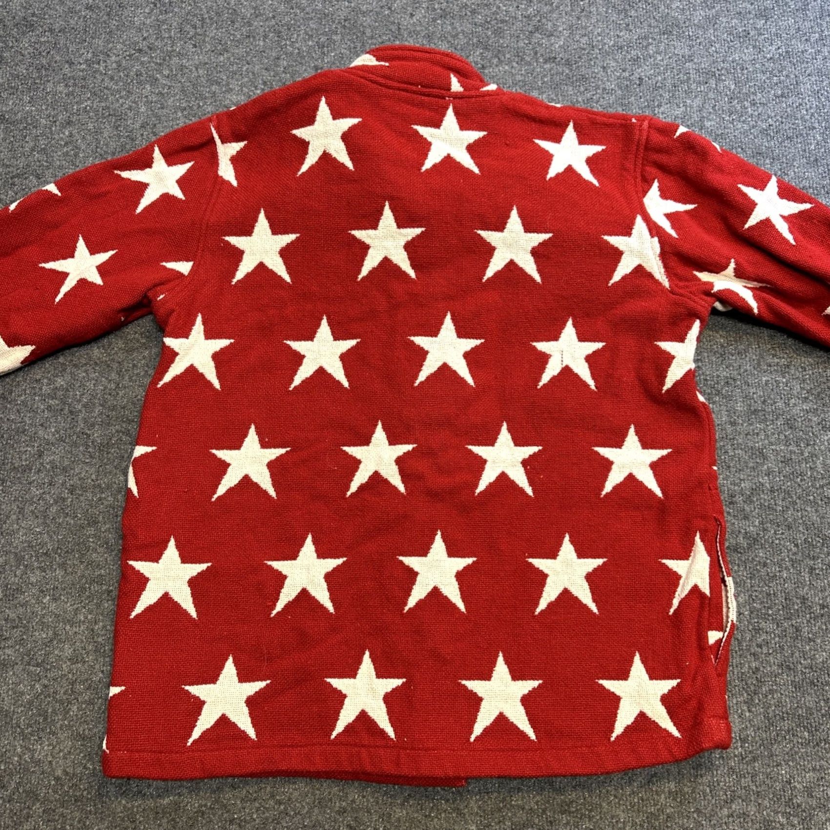 Quacker Factory VINTAGE Quacker Factory Sweater Cardigan Womens Med Red White Stars Flag 90s USA Men/Women Size M / US 6-8 / IT 42-44 - 5 Thumbnail