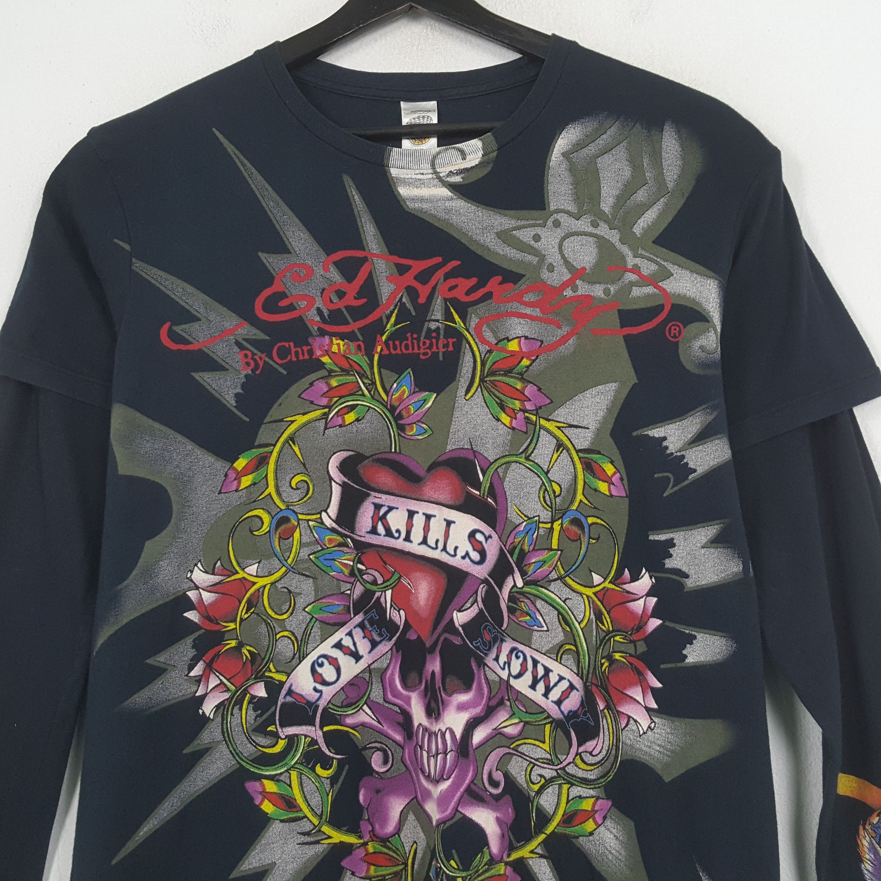 Ed Hardy Ed Hardy by Christian Audigier Fashion Style Tshirt C285N67 Size US L / EU 52-54 / 3 - 2 Thumbnail