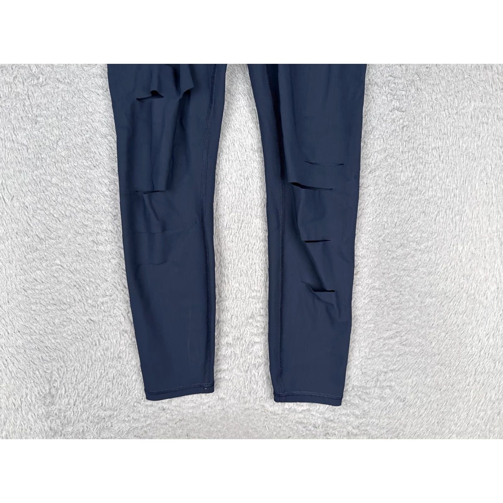 Alo Alo Yoga Leggings Womens XS Blue High Rise Ankle Slit Cutout Pants Athletic Yoga Size 26" / US 2 / IT 38 - 2 Thumbnail