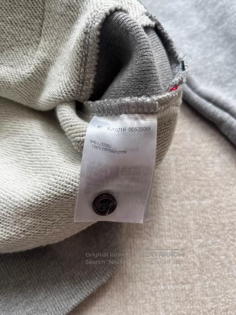 Thom Browne Thom Browne Gray four-striped sweater Size US L / EU 52-54 / 3 - 4 Thumbnail