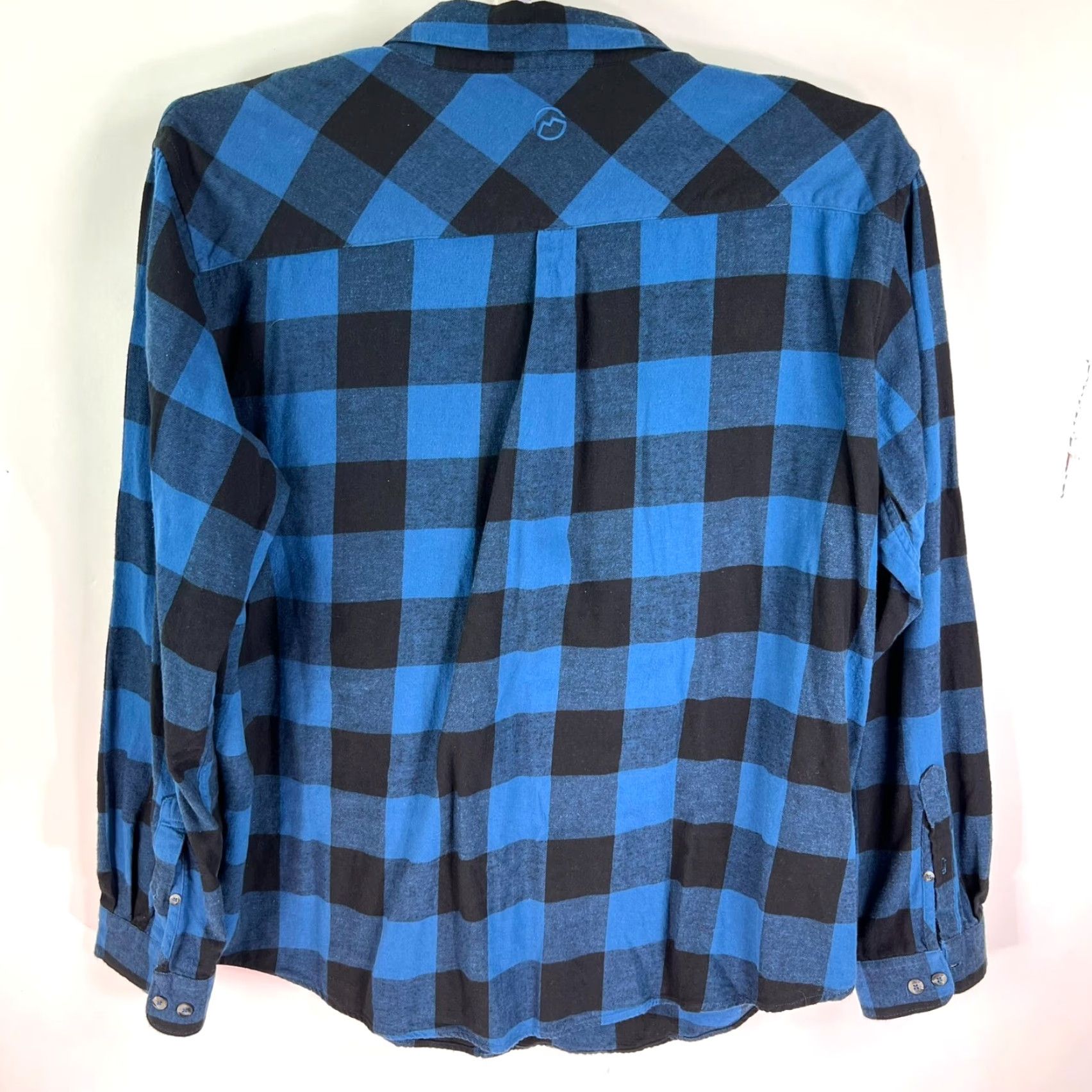 Vintage Magellan Buffalo Plaid Flannel Button-Down Shirt Mens 3XL Blue Button-Up Casual, Travel, Workwear Mens Shirt Size US XXL / EU 58 / 5 - 5 Thumbnail
