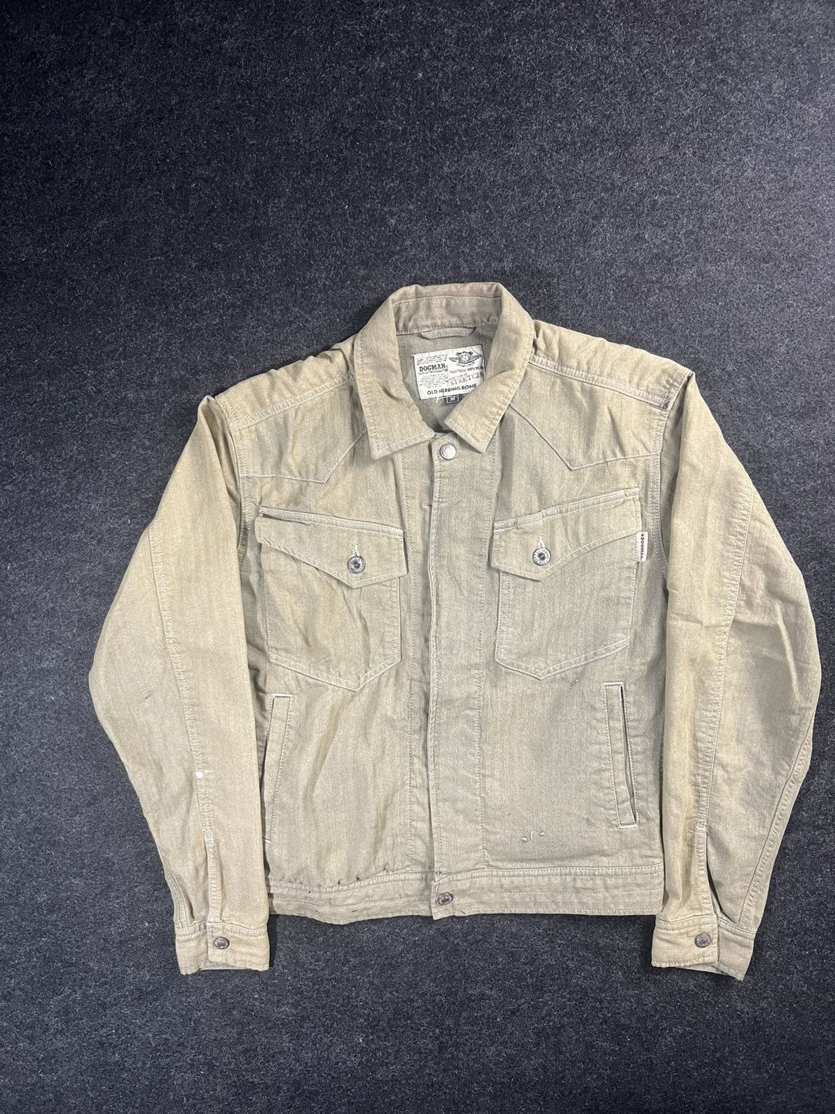 Vintage Dogman Old Herringbone Jacket80‘s Inspired Harrington Size US S / EU 44-46 / 1 - 2 Thumbnail
