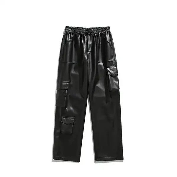 VIBE Avant garde multi pocket cargo pu leather pants Size US 30 / EU 46 - 2 Thumbnail