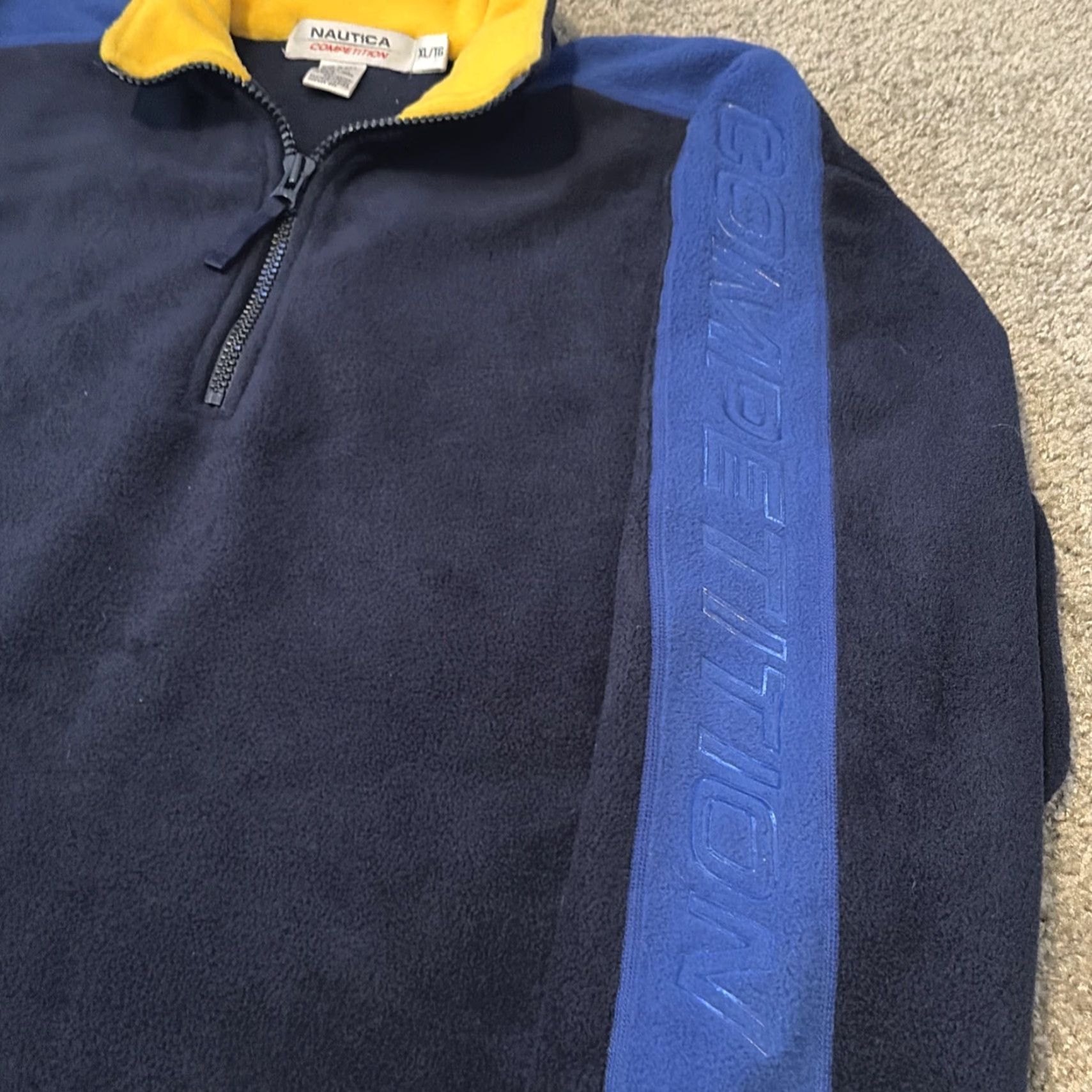 Nautica VINTAGE Nautica Sweatshirt Quarter Zip Fleece Navy Blue XL Men 90s Size US XL / EU 56 / 4 - 5 Thumbnail