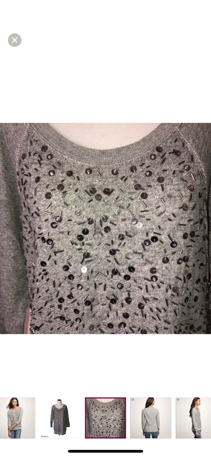 J.Crew J. Crew small haya bead and sequin saeatshirt Size S / US 4 / IT 40 - 2 Thumbnail