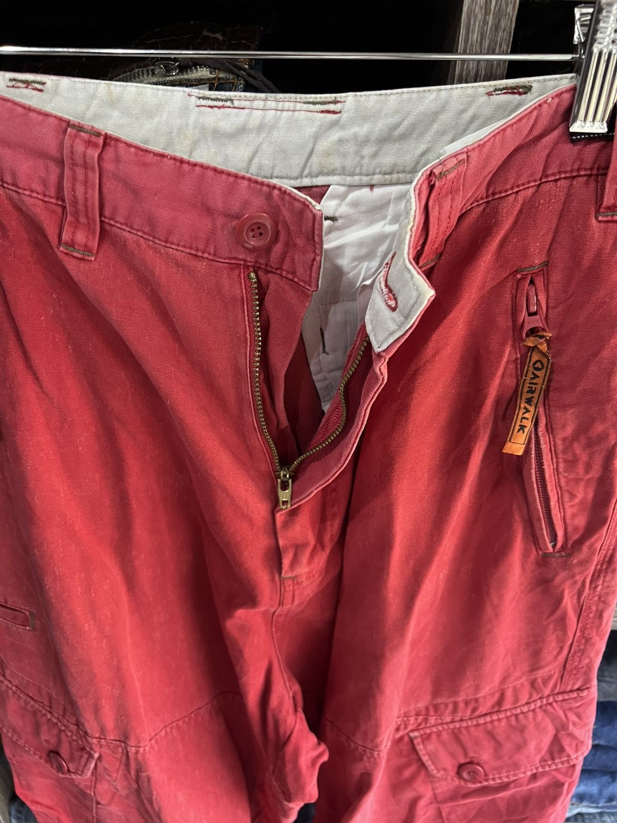 Airwalk 🔥Red Airwalk Multipockets Cargo Pant Size US 27 - 12 Thumbnail