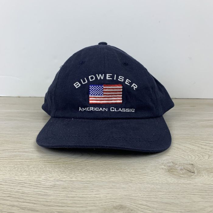 Budweiser Budweiser American Classic Hat Blue Adjustable Hat Adult Blu ...