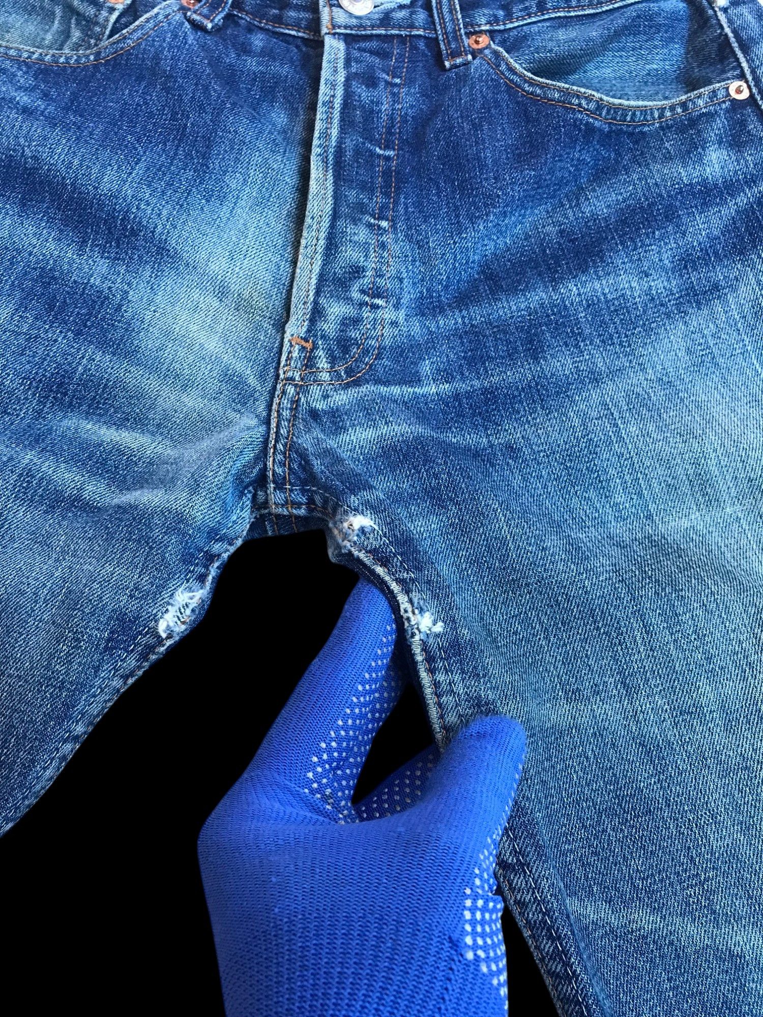 Levi's Vintage Levis 501 distressed ripped bluewash japan W30x28.5 Size US 30 / EU 46 - 8 Thumbnail