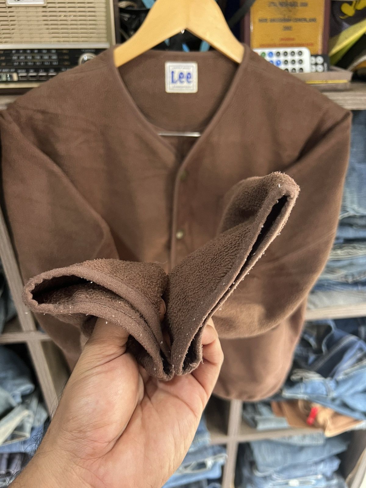 Lee 🔥Lee Union Made Cropped Button Fleece Jacket Size US S / EU 44-46 / 1 - 12 Thumbnail