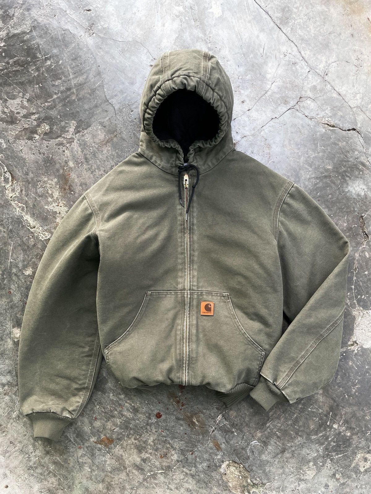 Carhartt FADED ARMY GREEN VINTAGE CARHARTT ACTIVE JACKET J130 ARG ERD Size US M / EU 48-50 / 2 - 1 Thumbnail