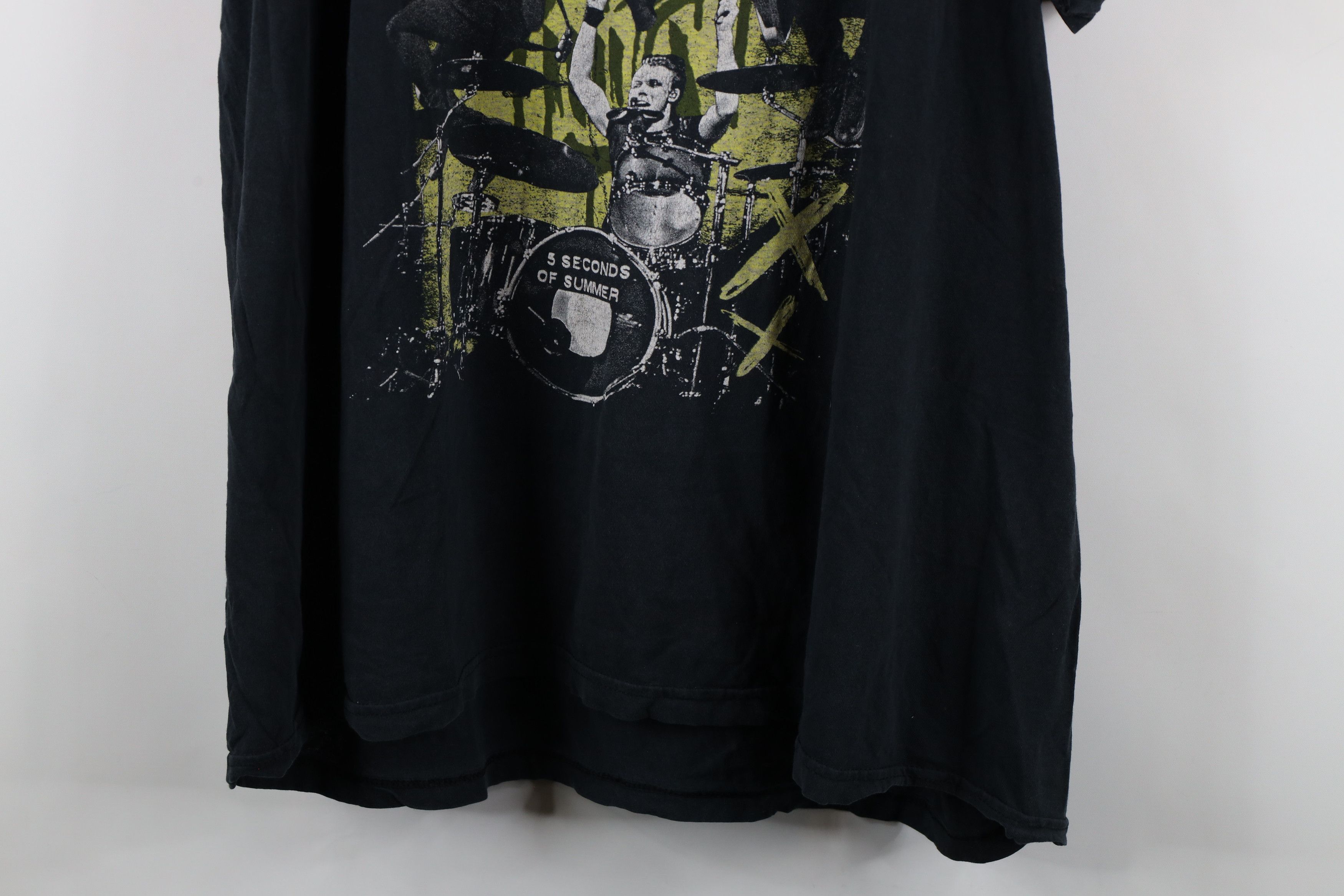 Vintage Retro 5 Seconds Of Summer Band Tour T-Shirt Black Cotton Size US XXL / EU 58 / 5 - 3 Thumbnail