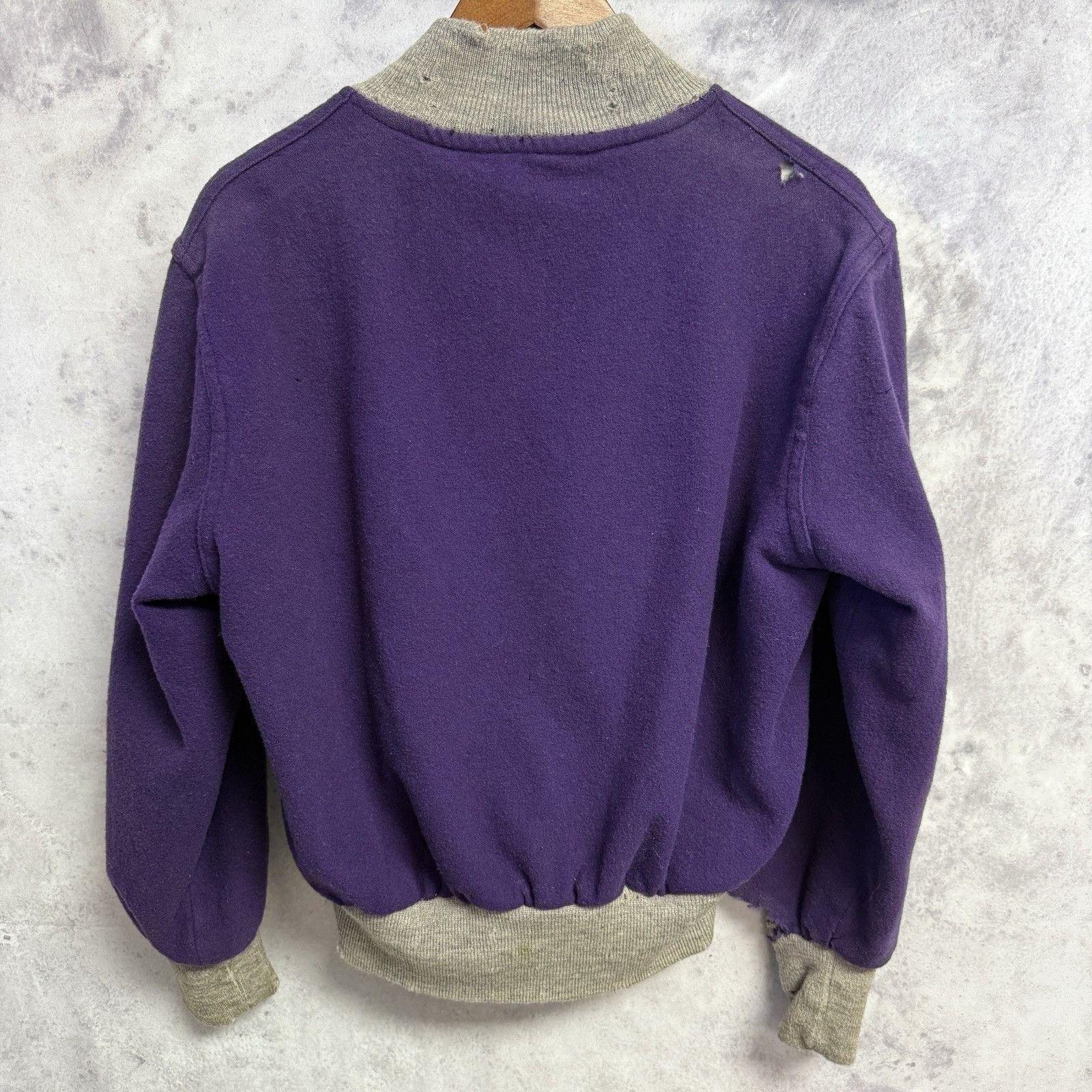 Holloway Vintage Holloway Letterman Jacket Mens 44 Purple Wool Bomber Size US M / EU 48-50 / 2 - 2 Thumbnail