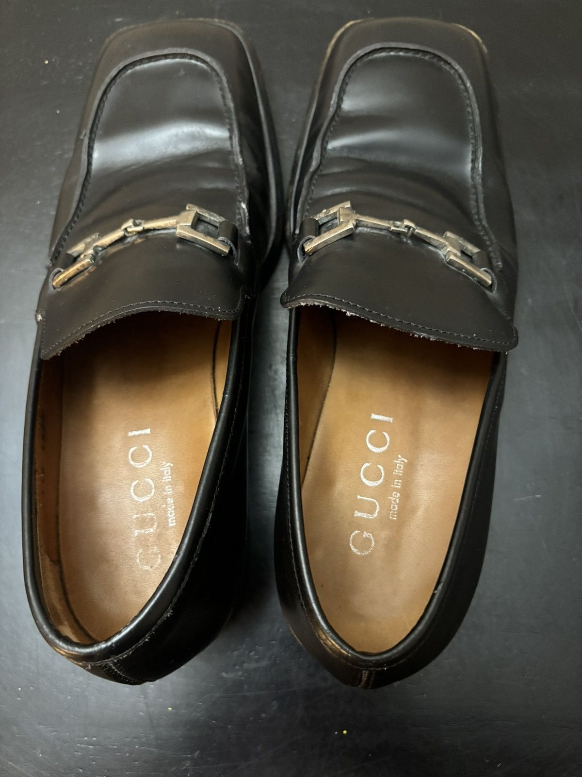 Gucci Gucci Vintage Horsebit Square Toe Loafers Black Size US 9.5 / EU 42-43 - 7 Thumbnail