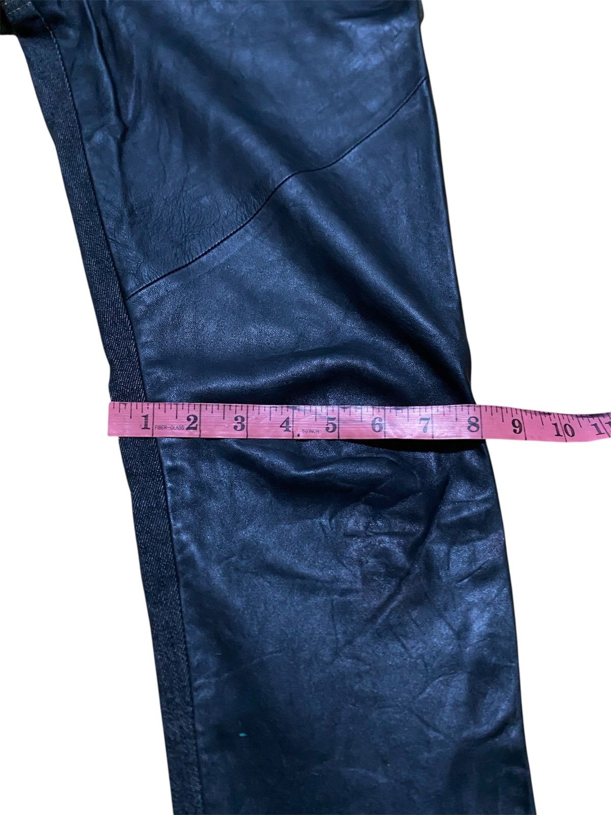 Other Vintage Luna Mattino Half Leather Jeans Size 27" / US 4 / IT 40 - 15 Thumbnail