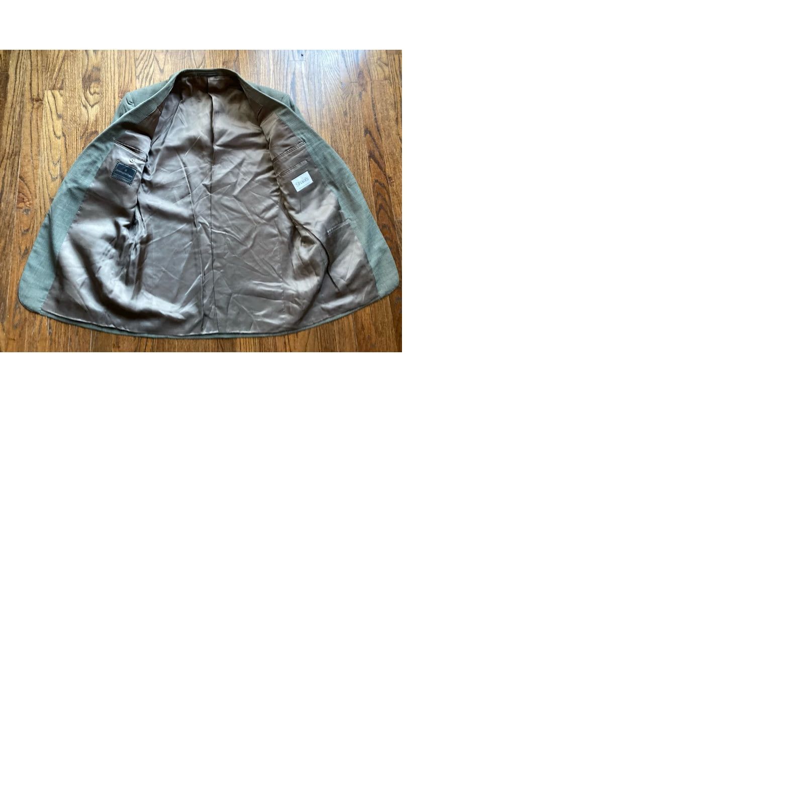 Ermenegildo Zegna Zegna Blazer Mens 44R Green Wool Jacket Regular 2 Piece Holes Note Switzerland Size 44R - 10 Thumbnail