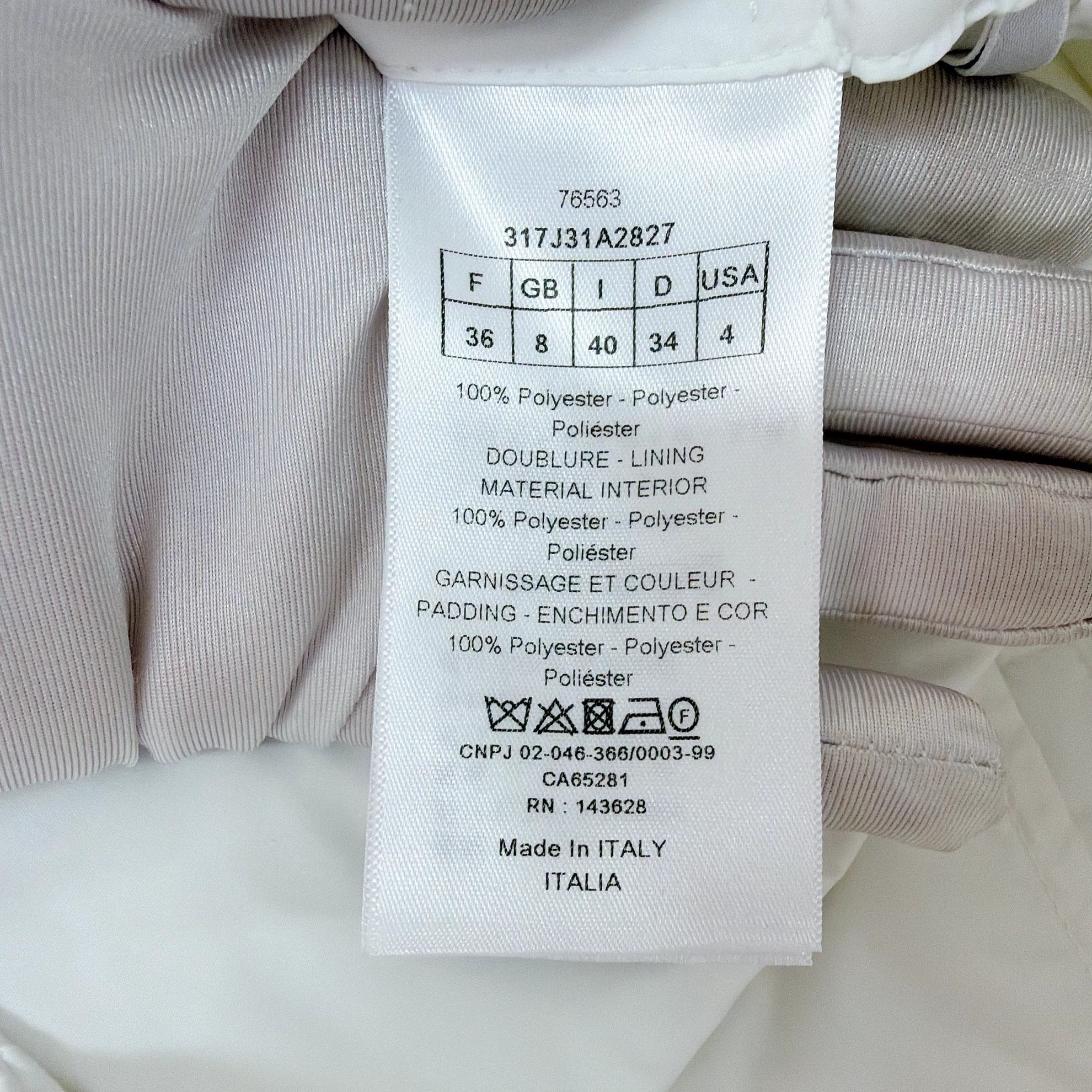 Dior Christian Dior Women's White Quilted Skirt F36 Size 26" / US 2 / IT 38 - 8 Thumbnail