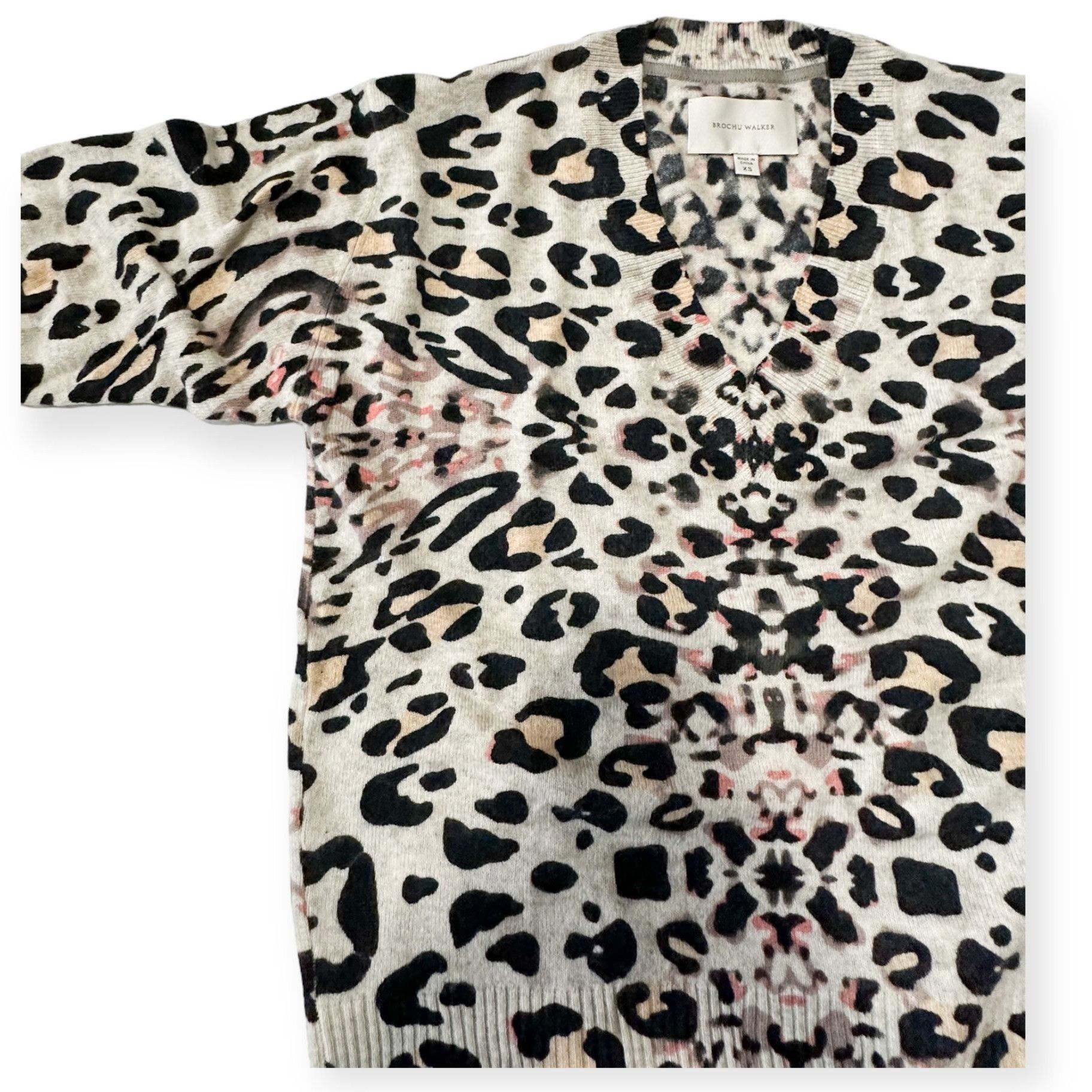 Brochu Walker New with tag, Brochu Walker Kelso Leopard Print Cashmere V- Size XS / US 0-2 / IT 36-38 - 7 Thumbnail