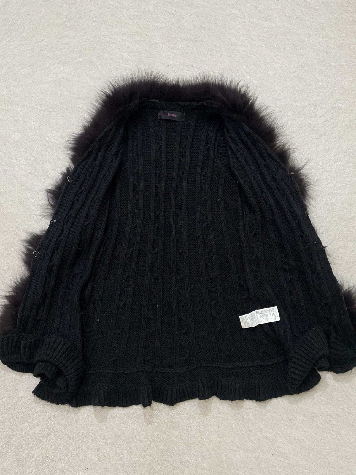 14th Addiction 2000s GOA Knit Fur Trim Vest Grunge Poem Opium Y2K ifsix Size S / US 4 / IT 40 - 6 Thumbnail