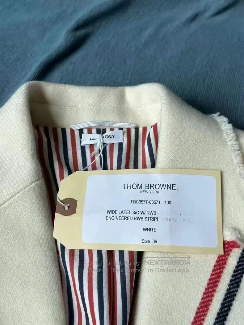 Thom Browne Thom Browne Fringed Striped Blazer Size 36S - 3 Thumbnail