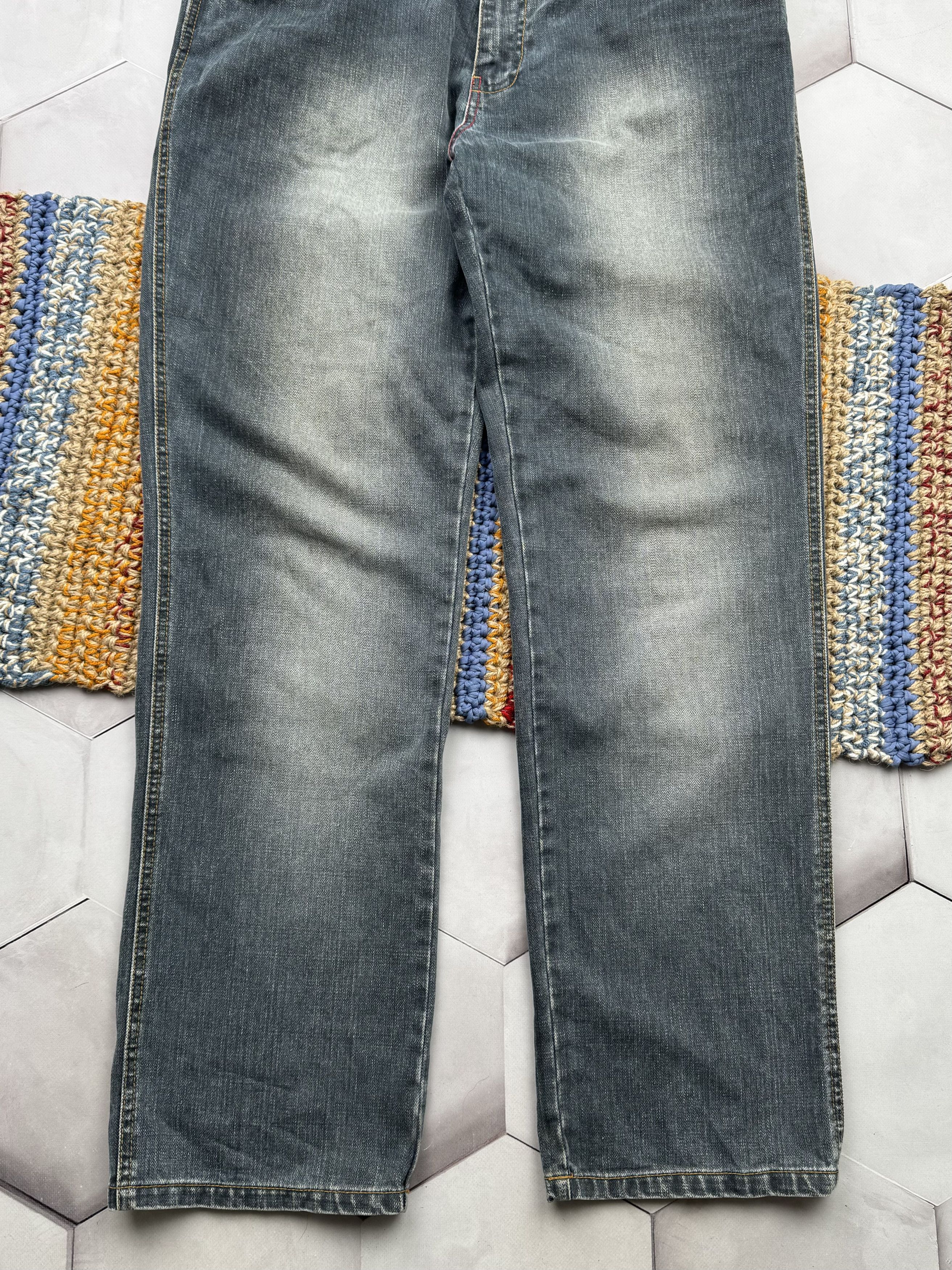 Japanese Brand Vintage Loose Fit Faded Jeans (E4) Size US 36 / EU 52 - 3 Thumbnail