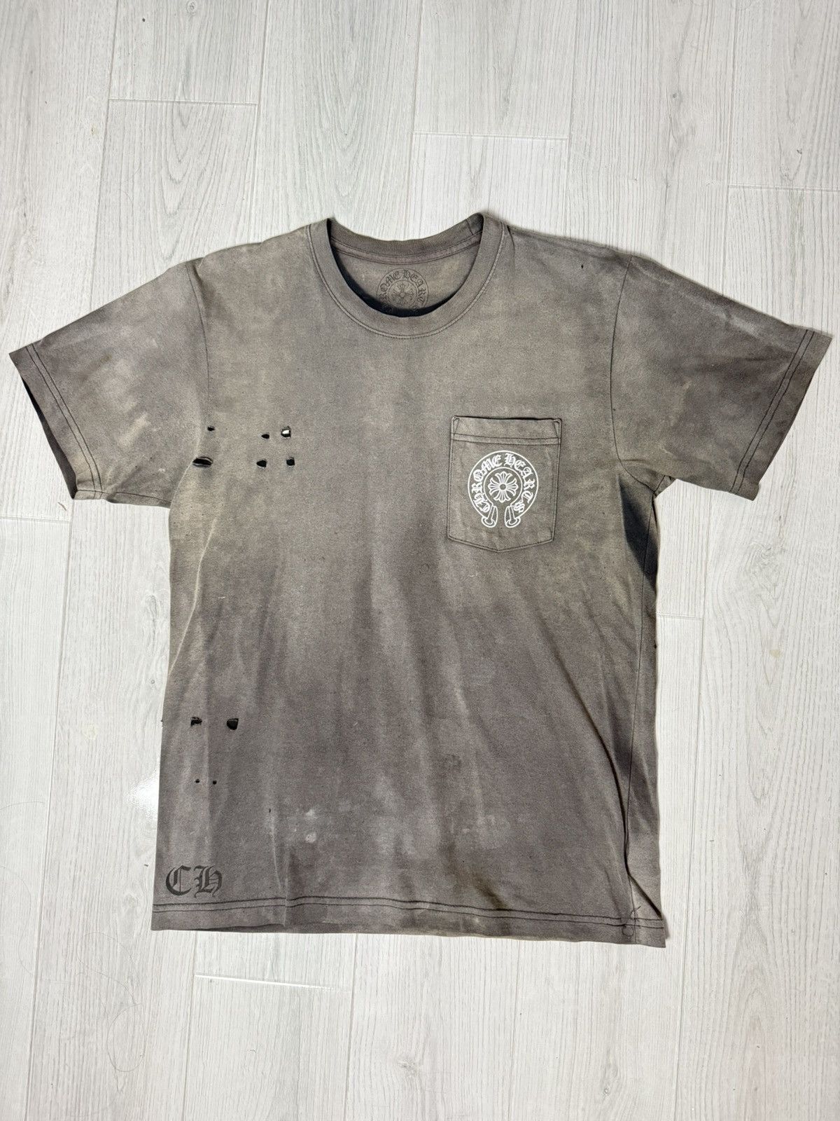 Chrome Hearts Chrome Hearts Sun Faded Los Angeles Horseshoe T-Shirt Size US M / EU 48-50 / 2 - 2 Thumbnail