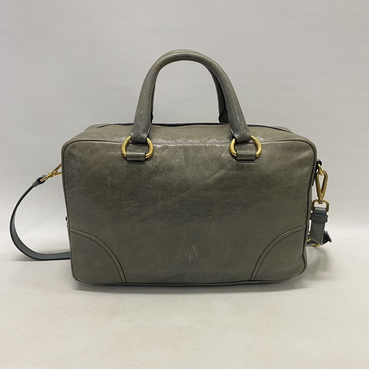 Prada ‼️LASTDROP‼️ PRADA GREY VITELLO SHINE BOULETTO BAG 2 WAY Size ONE SIZE - 4 Thumbnail