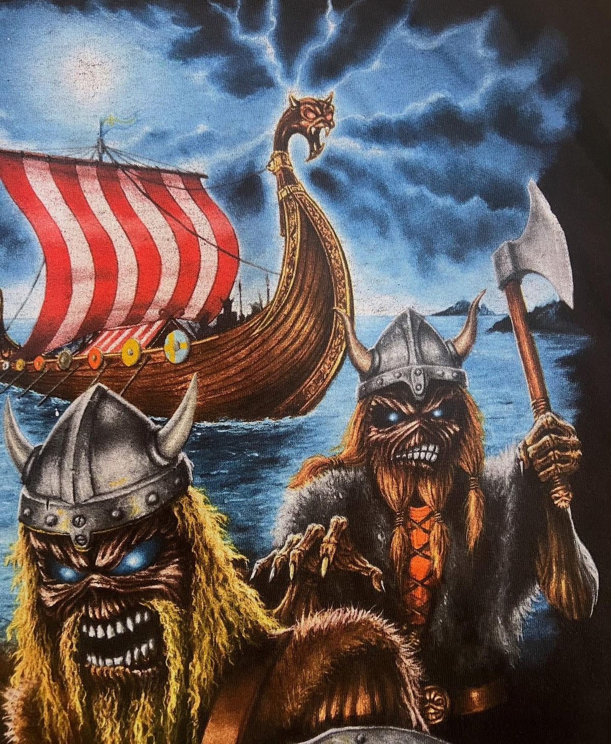 Band Tees Vintage 2006 Iron Maiden A Matter Of Life &Death Nordic Tour Size US L / EU 52-54 / 3 - 3 Thumbnail