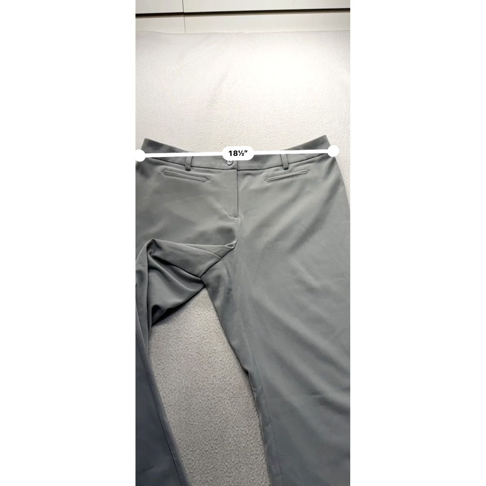 Vintage Chico's Dress Pants Gray Size 2 Regular Stretch Tailored Fit Front Flat Front Straight Leg Womens Pants Dress Pants Modern Tailored Fit 226B Size 26" / US 2 / IT 38 - 8 Thumbnail