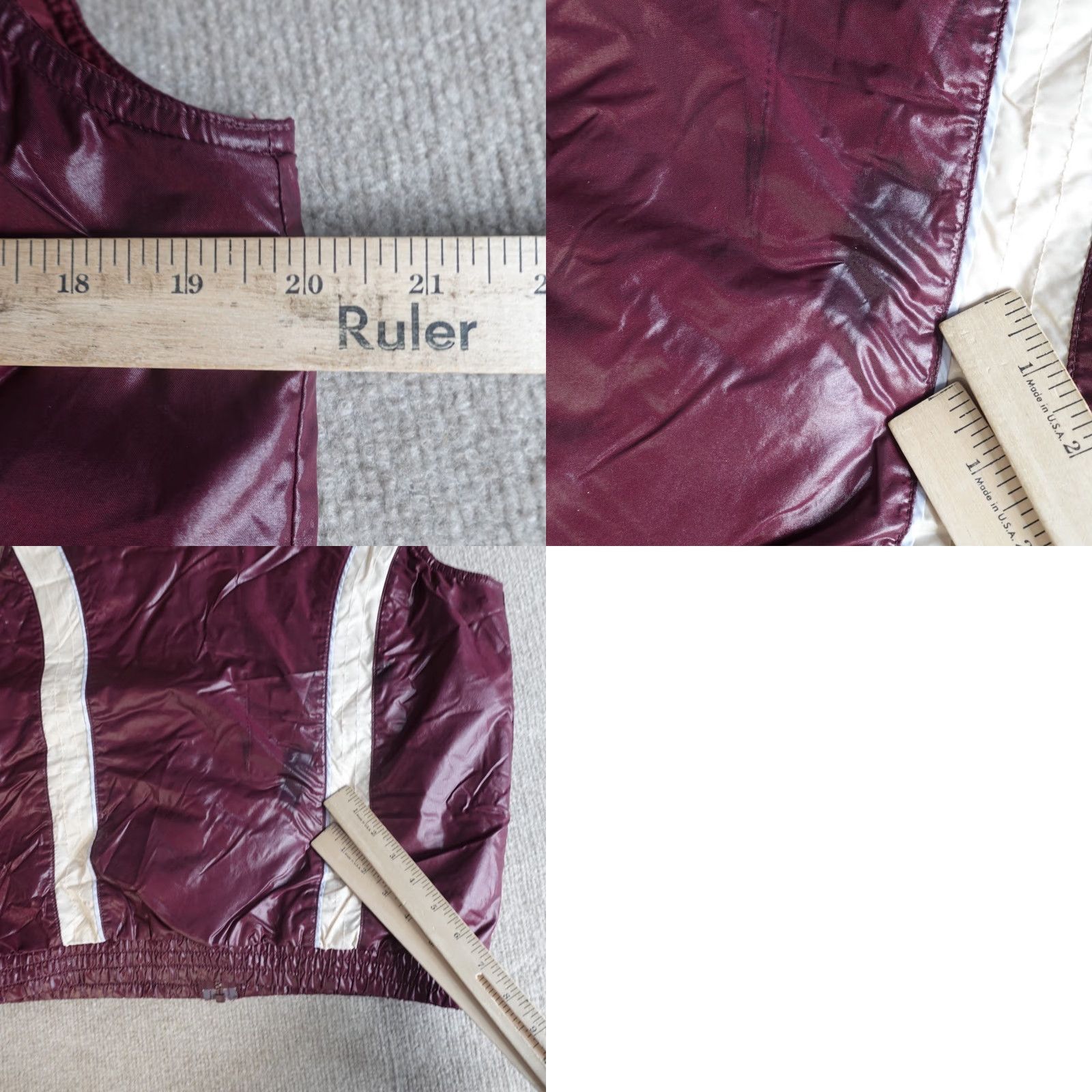 Puma VINTAGE PUMA Vest Middle Red Puffer Ski Nationals Cream Stripes Vest Parka Mens M Red Size US M / EU 48-50 / 2 - 8 Thumbnail