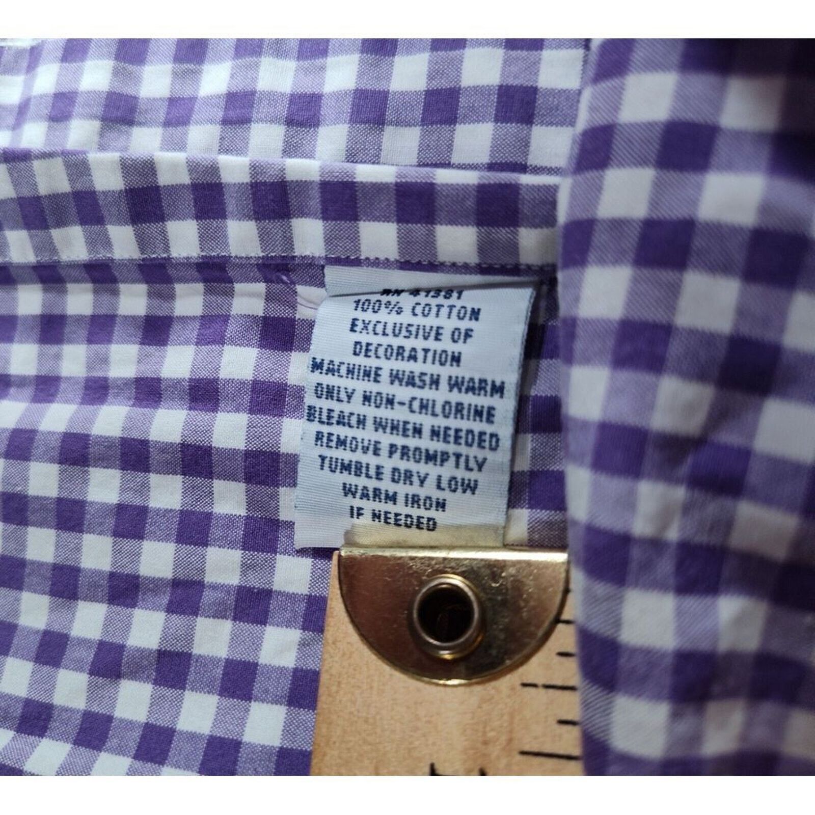 Ralph Lauren Ralph Lauren Large PURPLE WHITE GINGHAM Shirt Mens pony Size US L / EU 52-54 / 3 - 11 Thumbnail