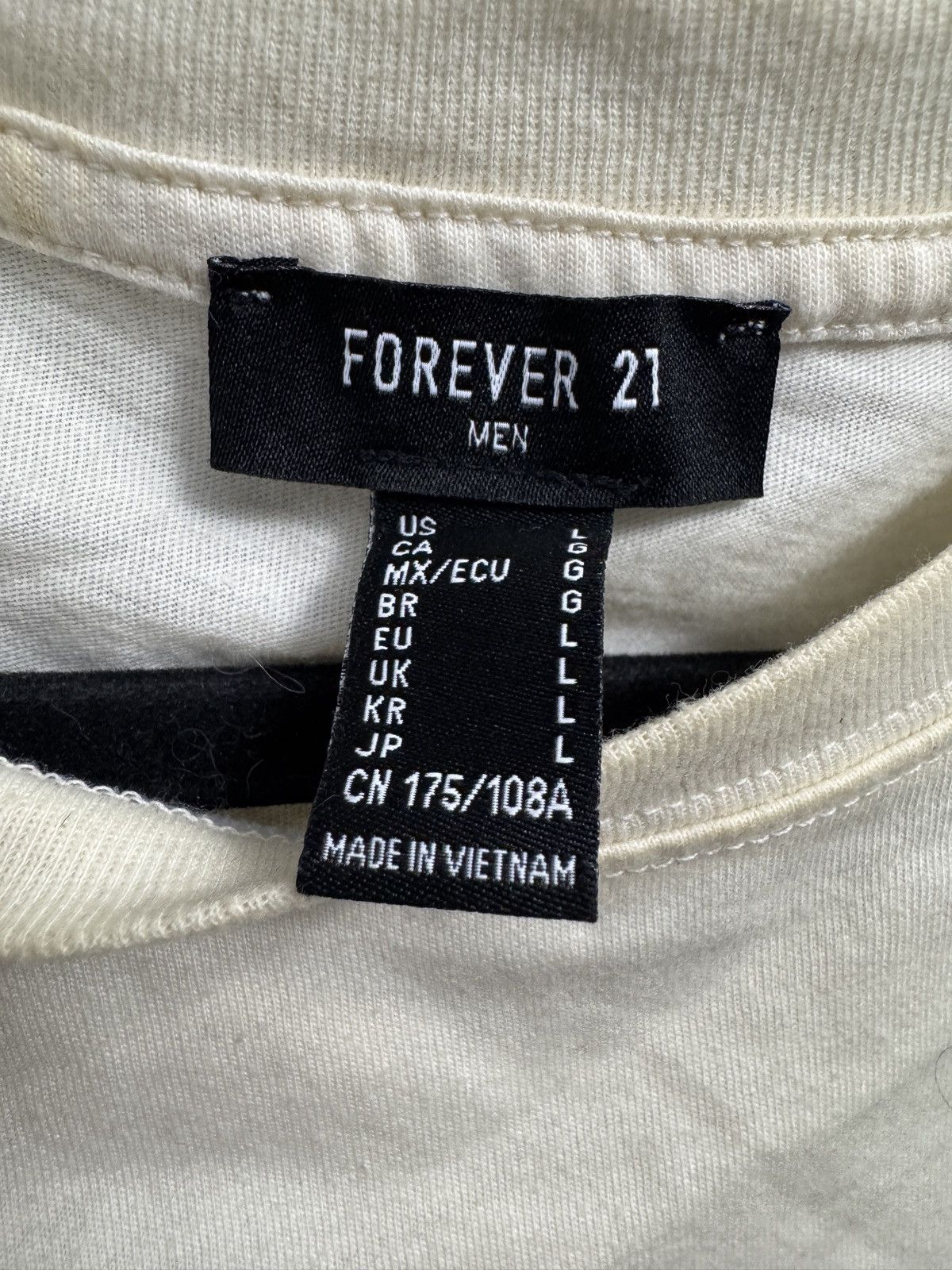 Forever 21 Forever 21 Vintage Style Tee (Cream) Size US L / EU 52-54 / 3 - 4 Thumbnail