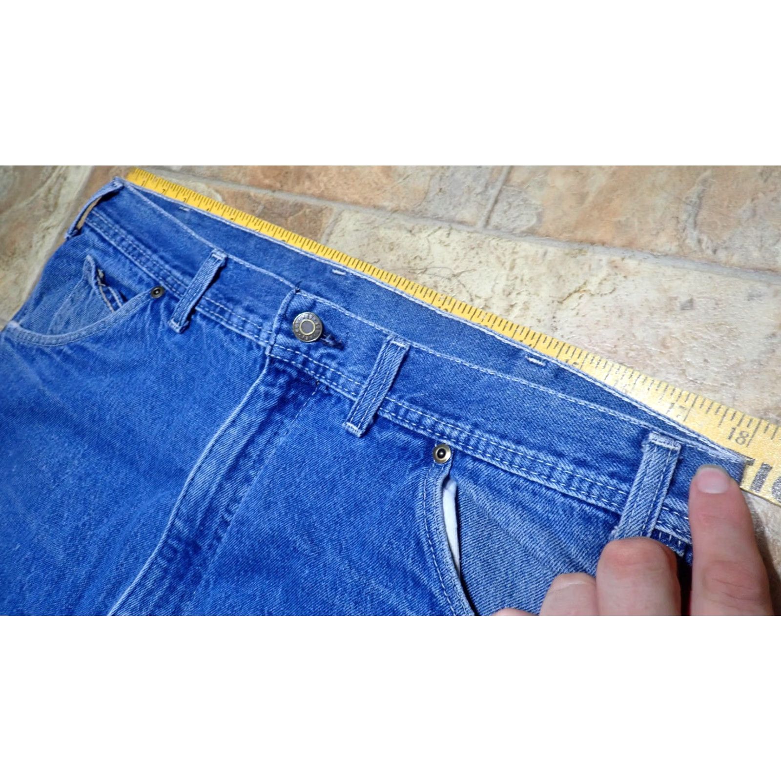 Vintage VINTAGE Key Denim Jeans Carpenter Pants 36x29 Distressed Cotton Utility Workwear Men Size US 36 / EU 52 - 5 Thumbnail
