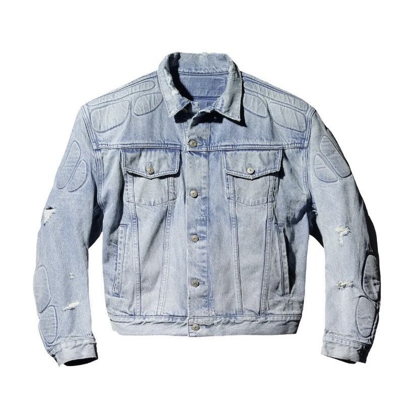 image of Yeezy Gap Engineered By Balenciaga Padded Denim Jacket in Blue, Men's (Size Small)