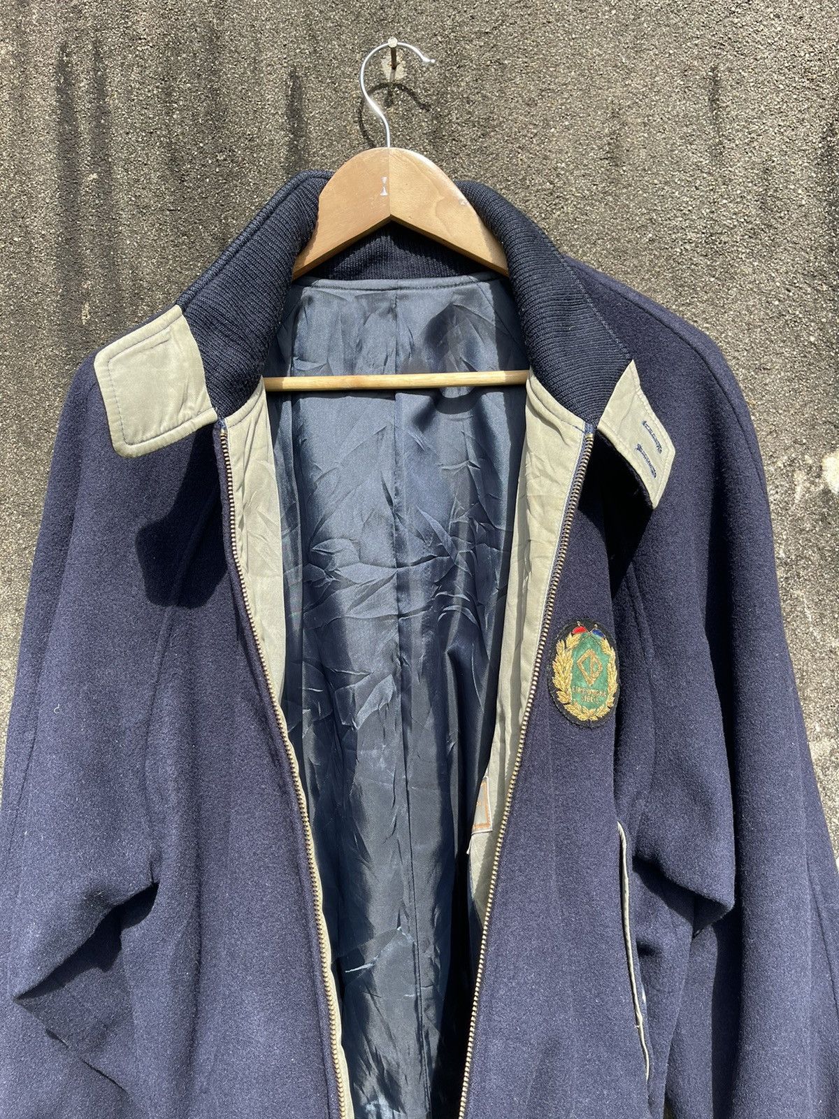 Christian Dior Monsieur Rare Vintage Christian Dior Sports Navy Wool Bomber Jacket Size US L / EU 52-54 / 3 - 21 Thumbnail