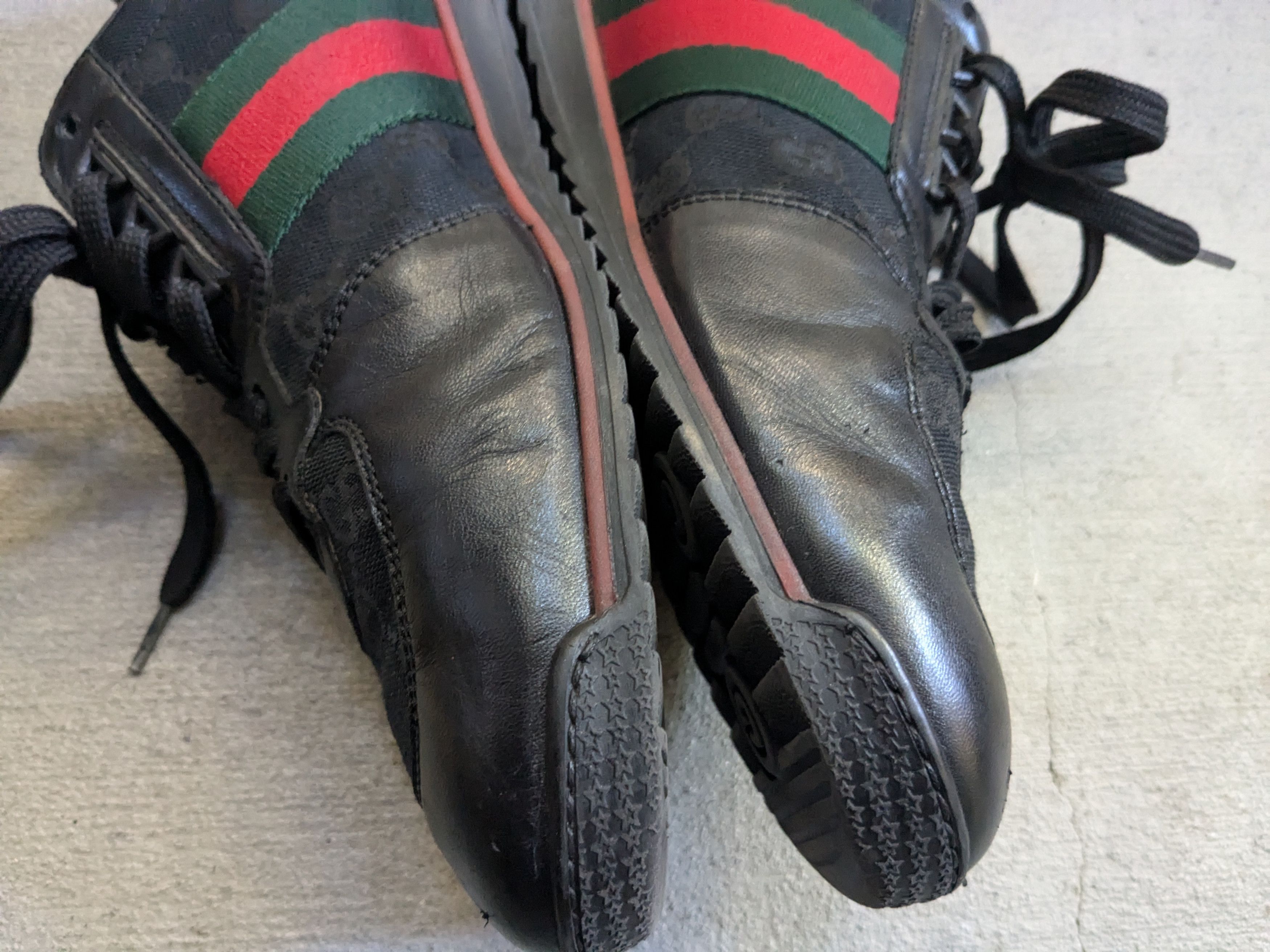 Gucci Gucci Guccissima Sneakers 9.5 Black Monogram Leather Size US 9.5 / EU 42-43 - 10 Thumbnail