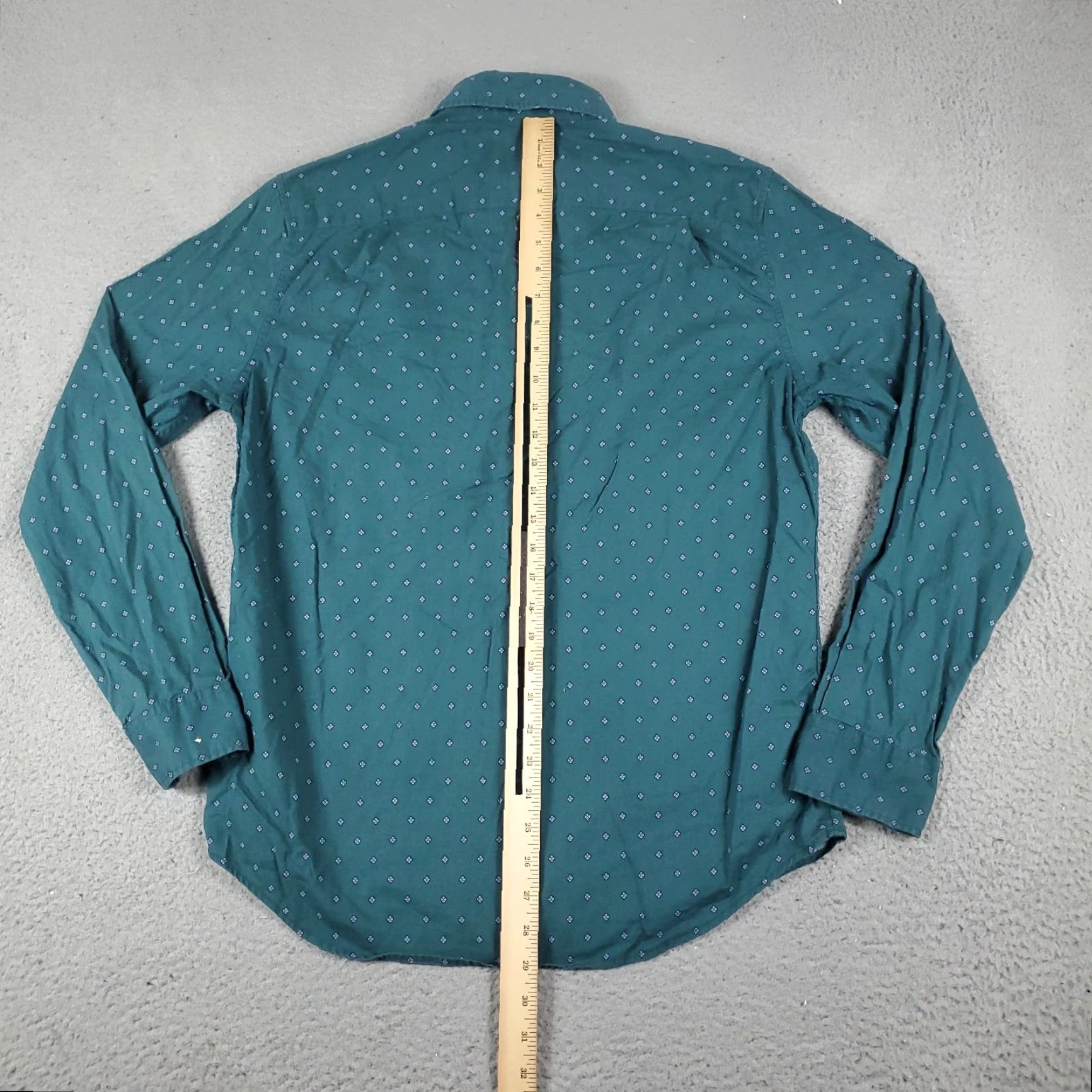 American Eagle Outfitters American Eagle Shirt Men's Medium Green Geometric Casual Button-Up Long Sleeve Size US M / EU 48-50 / 2 - 3 Thumbnail