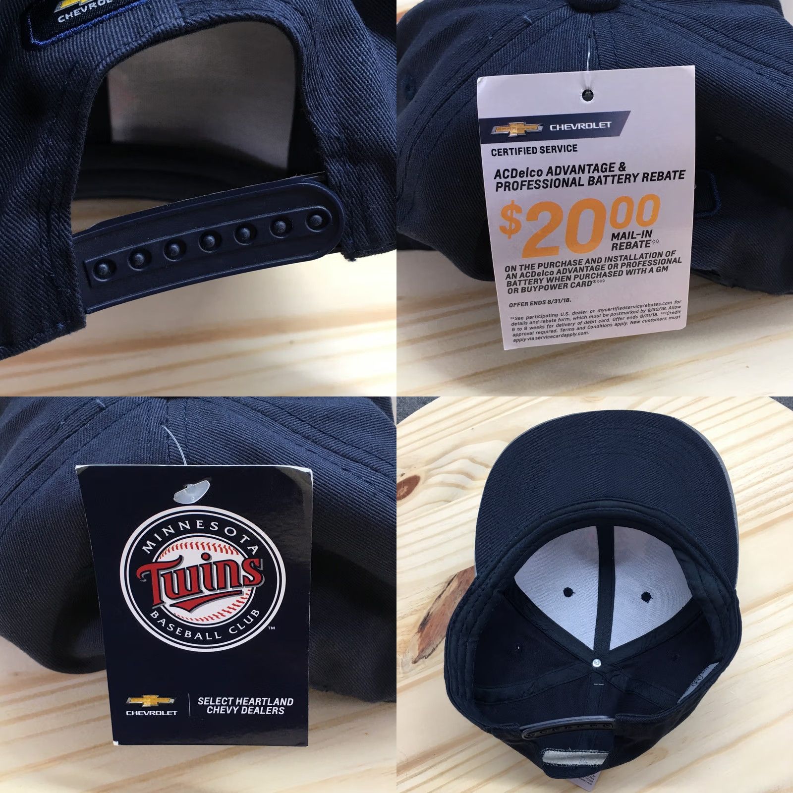 Twins Minnesota Twins Melonwear Baseball Cap Men Blue OS Adjustable Curved Brim Cotton Size ONE SIZE - 8 Thumbnail