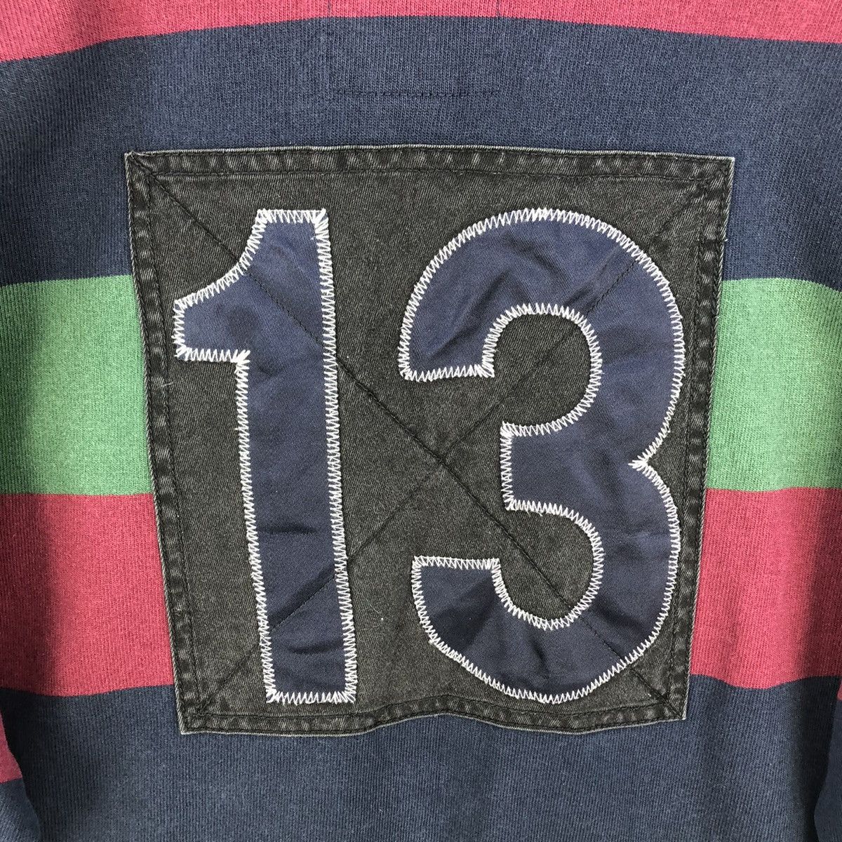 Rugby Ralph Lauren Vintage 2000s Rugby RL 13 Shawl Collar Stripes L/S Shirt Size US L / EU 52-54 / 3 - 6 Thumbnail