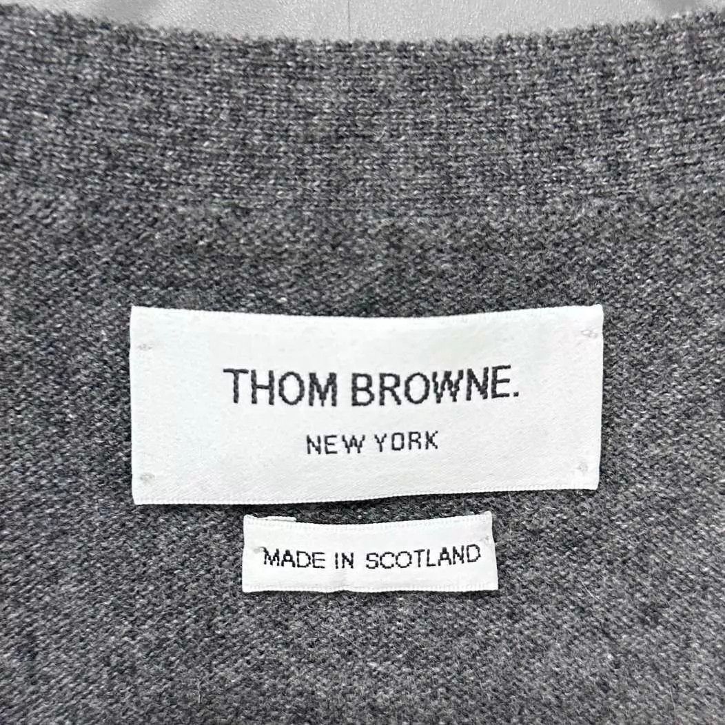 Thom Browne Thom Browne Charcoal Gray Cashmere Cardigan Size 42 Size M / US 6-8 / IT 42-44 - 5 Thumbnail