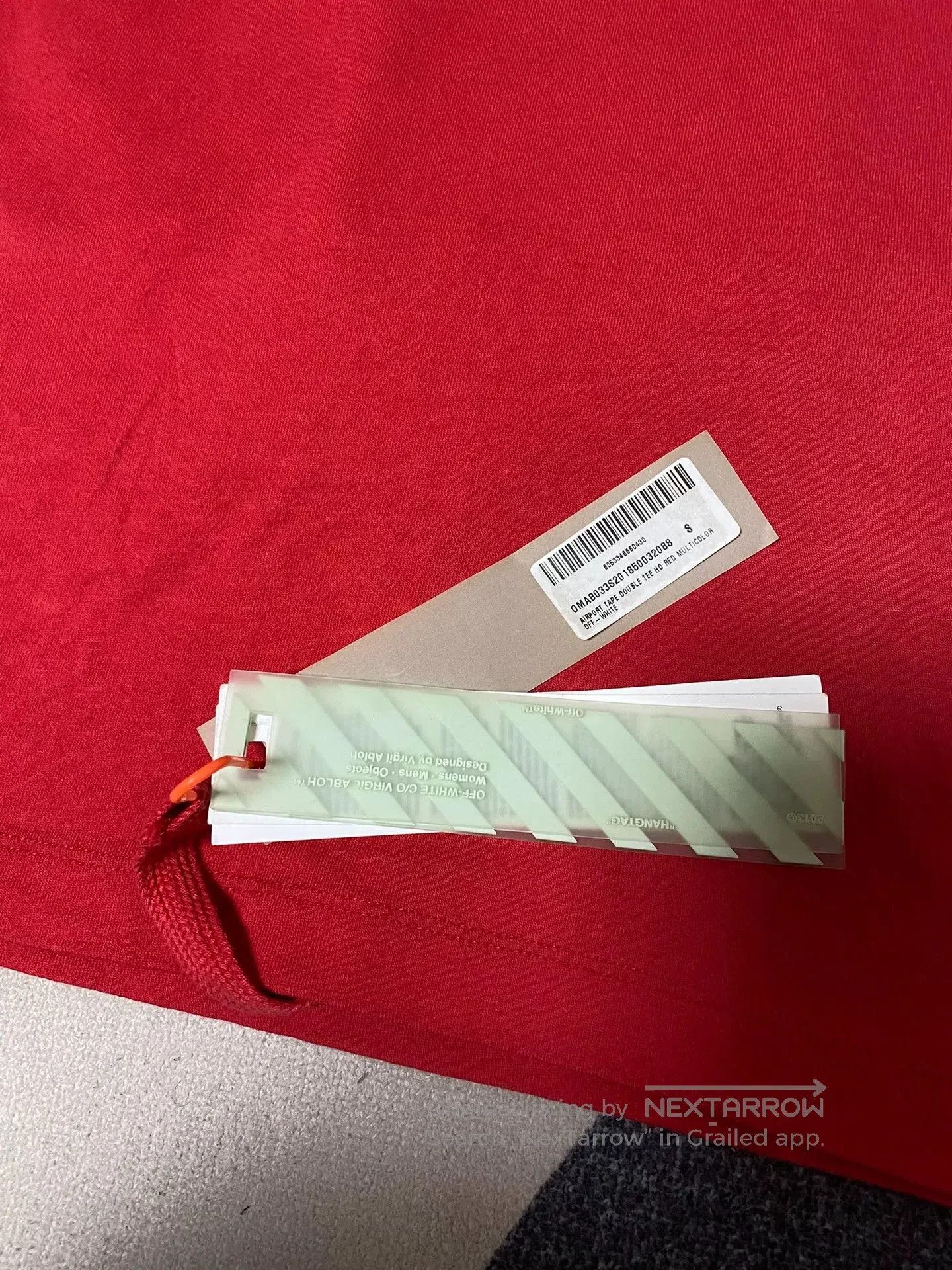 Off-White red oversized graphic hoodie with tags. Size US S / EU 44-46 / 1 - 3 Thumbnail