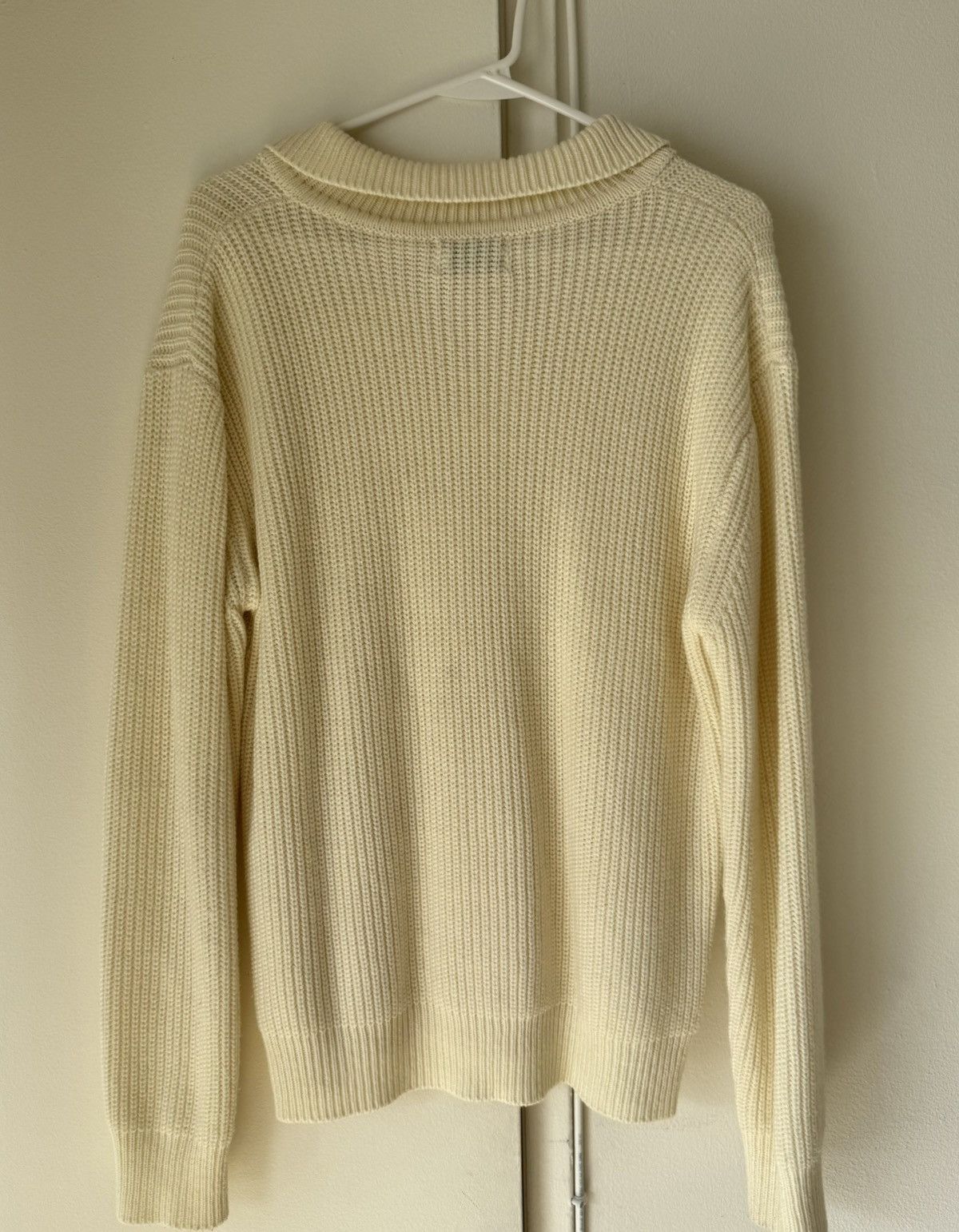 Vintage Cream Thick Knit Cotton Collared Sweater Size US S / EU 44-46 / 1 - 4 Thumbnail