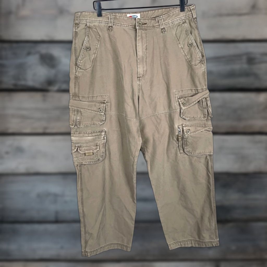 Old Navy VINTAGE Old Navy Men's Cargo Pants 36 x 29 Cotton Retro Military Green Fall Winter Size US 36 / EU 52 - 1 Thumbnail