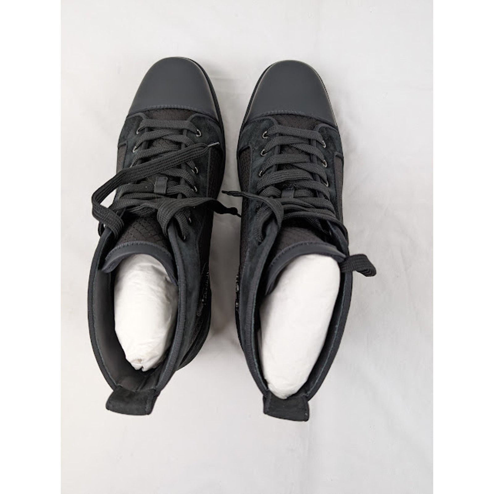 Christian Louboutin o1rshd1 Louis Orlato Flat Hi-Top Sneakers in Black Size US 13 / EU 46 - 11 Thumbnail