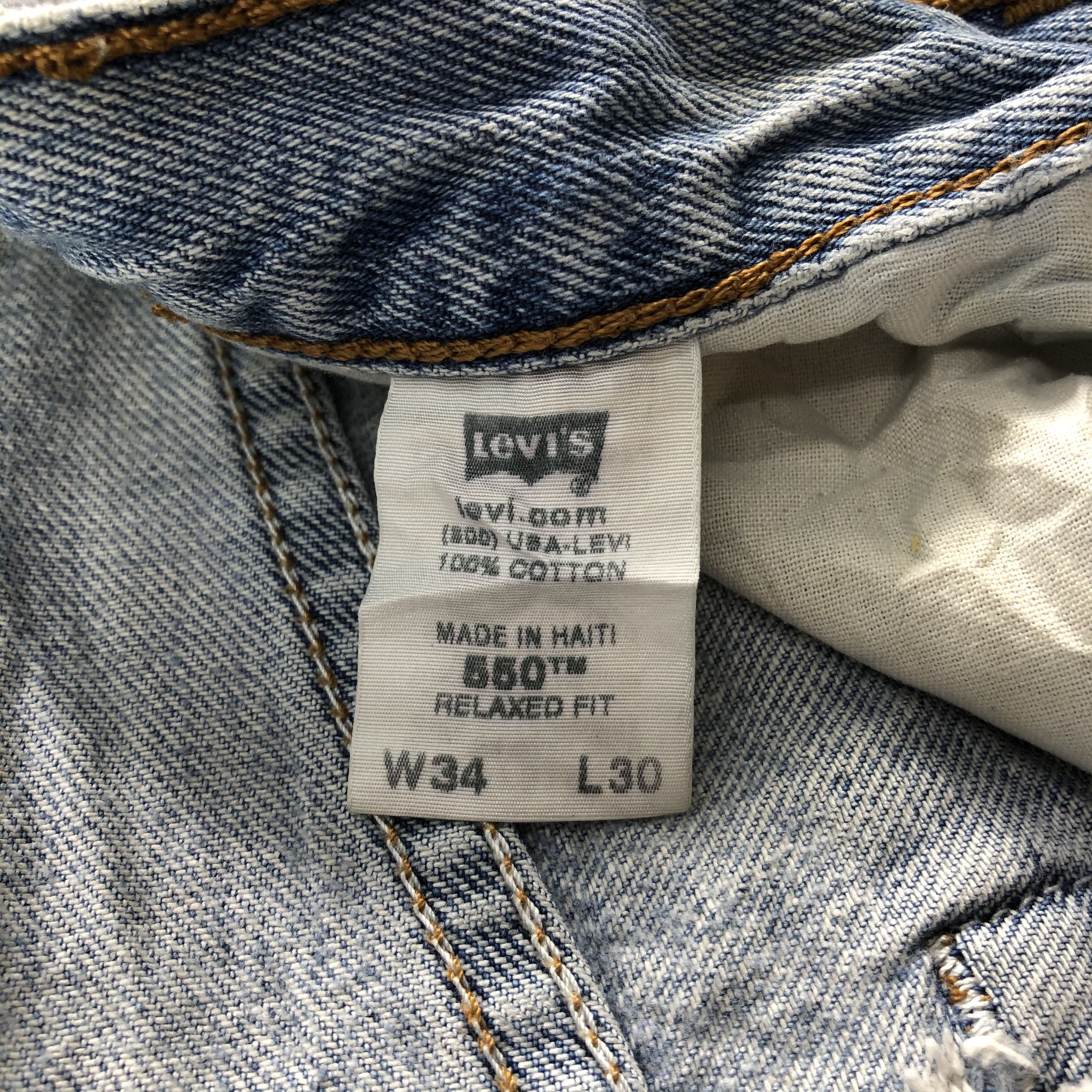 Levi's Vintage Blue Wash Levis 550 Jeans-J2358 Size US 32 / EU 48 - 13 Thumbnail