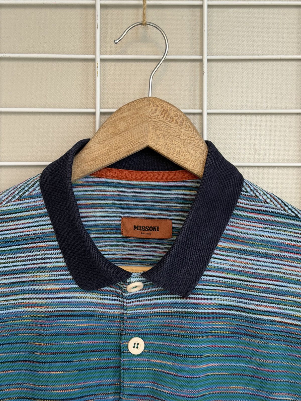 Missoni Missoni Space-Dyed Pique Polo Shirt Mens Size M Slub Size US M / EU 48-50 / 2 - 10 Thumbnail