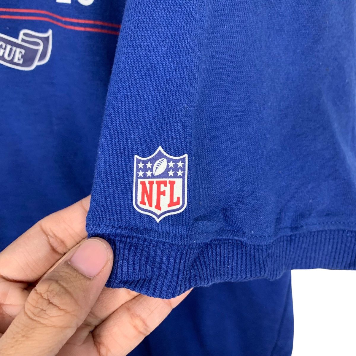NFL NFL New York Giants Short Sleeve Blue Sweatshirts #1707-C76 Size US S / EU 44-46 / 1 - 10 Thumbnail