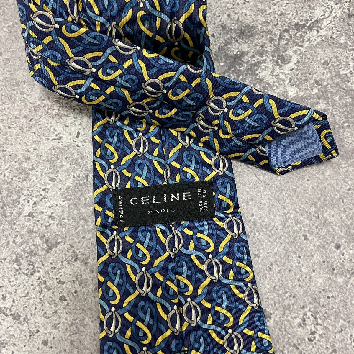 Celine Vintage 90s Celine monogram tie Silk Spain y2k luxury hype Size ONE SIZE - 5 Thumbnail