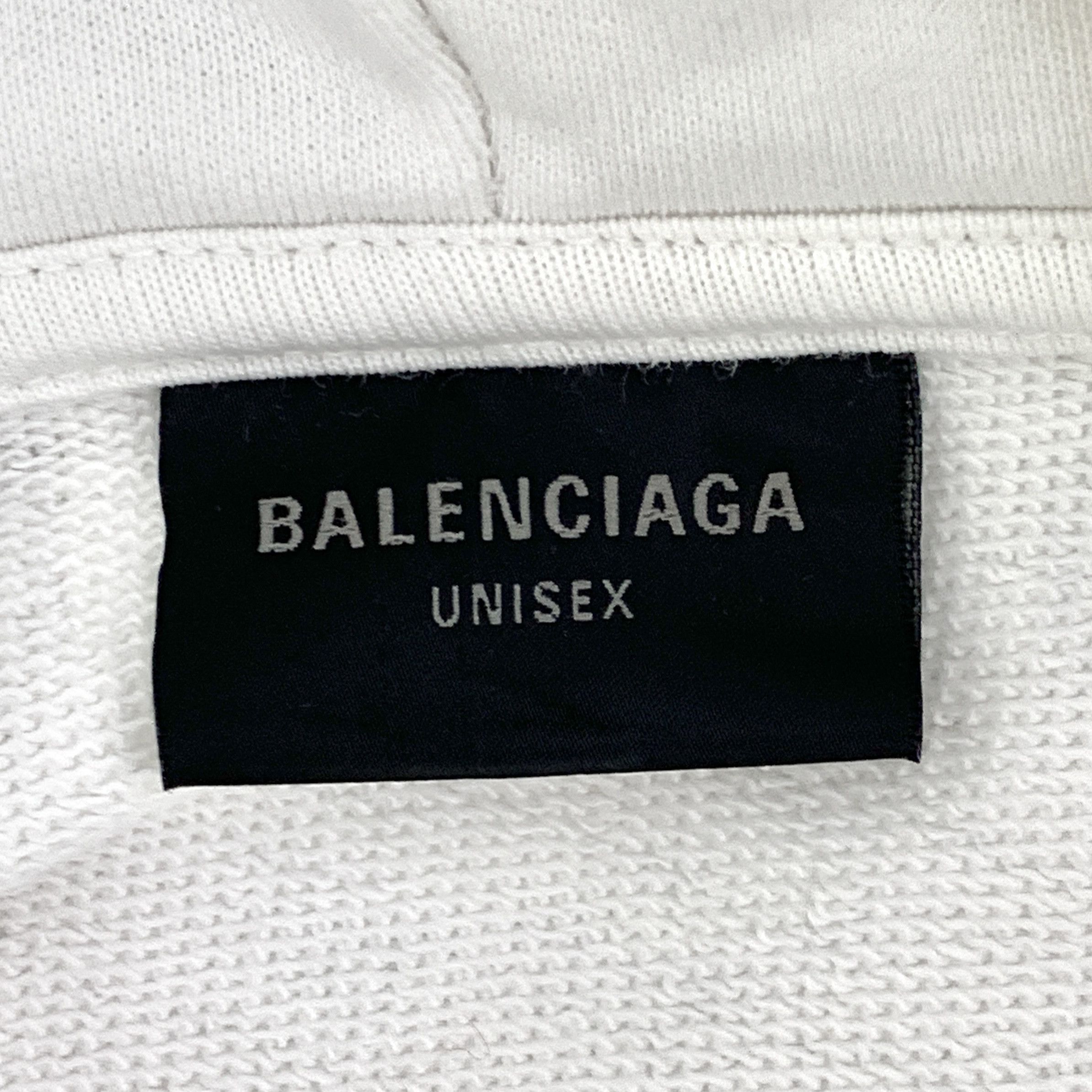 Balenciaga Balenciaga Distressed Hoodie White (XS) Size US XS / EU 42 / 0 - 6 Thumbnail