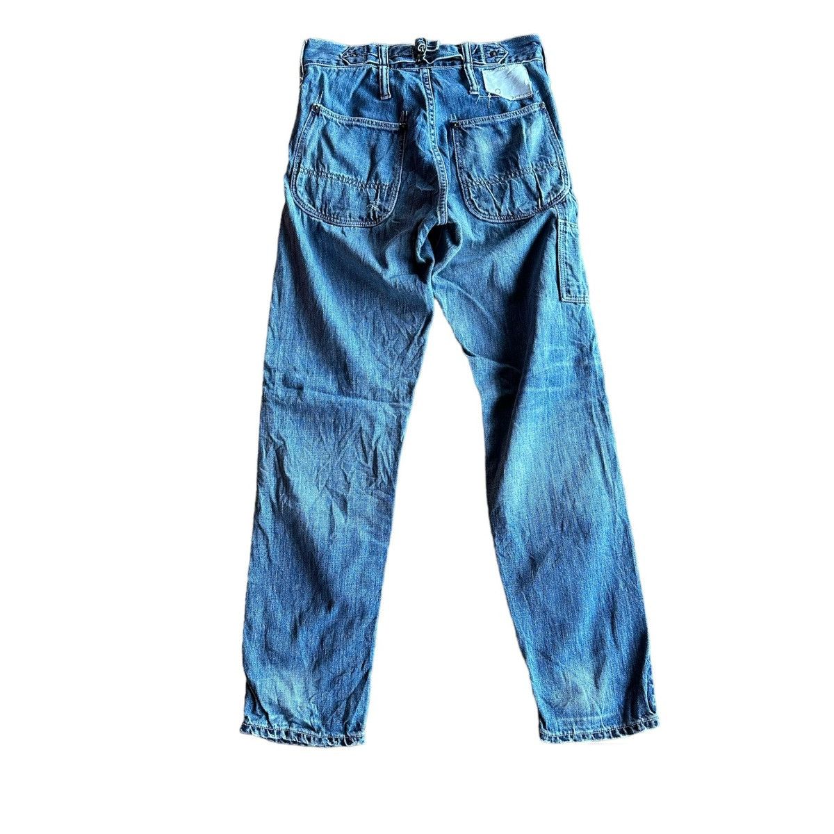 Japanese Brand Vintage JOHNBULL Jeans Cinch Back Denim Hidden Rivet Pants Size US 27 - 2 Thumbnail