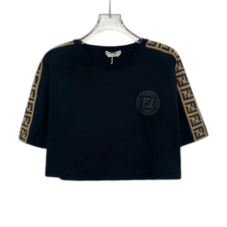 Fendi Fendi Black Logo Cotton Short Sleeve TShirt Size US XS / EU 42 / 0 - 1 Thumbnail
